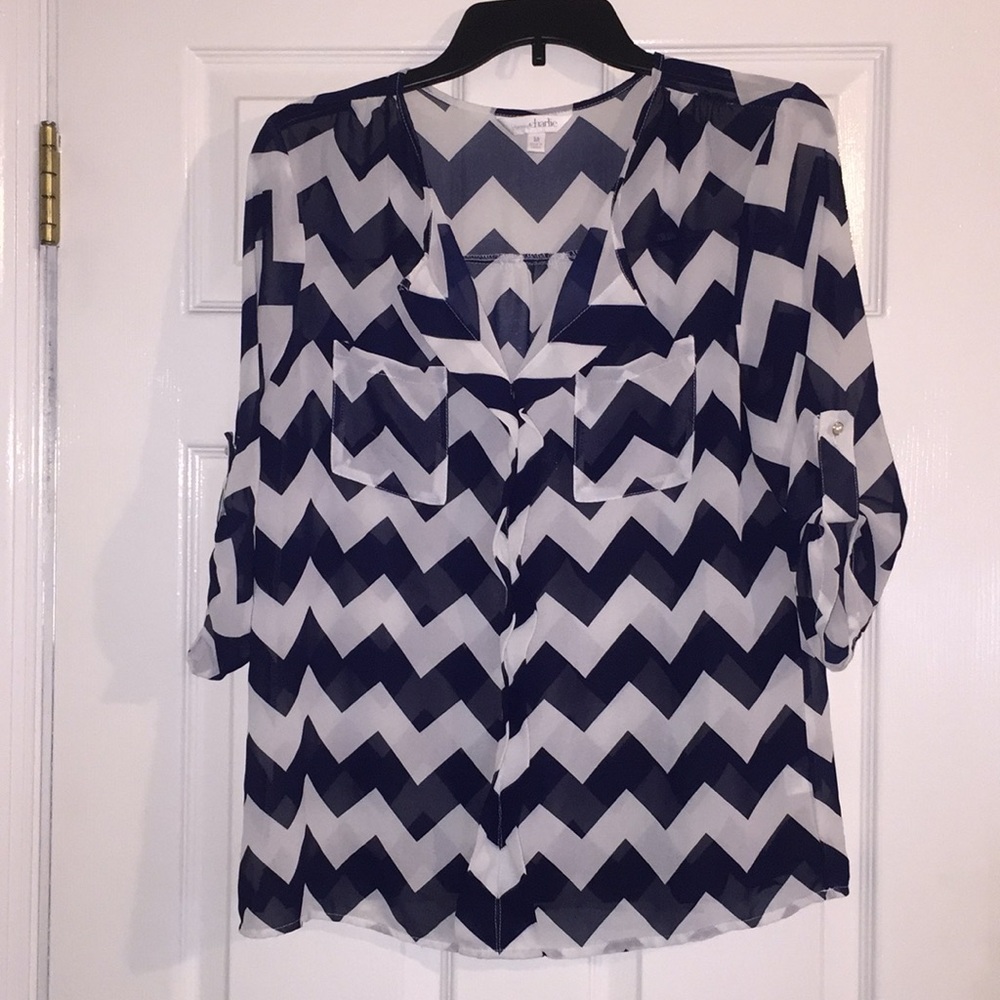 Blue & White Chevron Shirt
